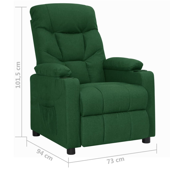 Fotoliu rabatabil, verde închis, material textil - WALTI WALTI