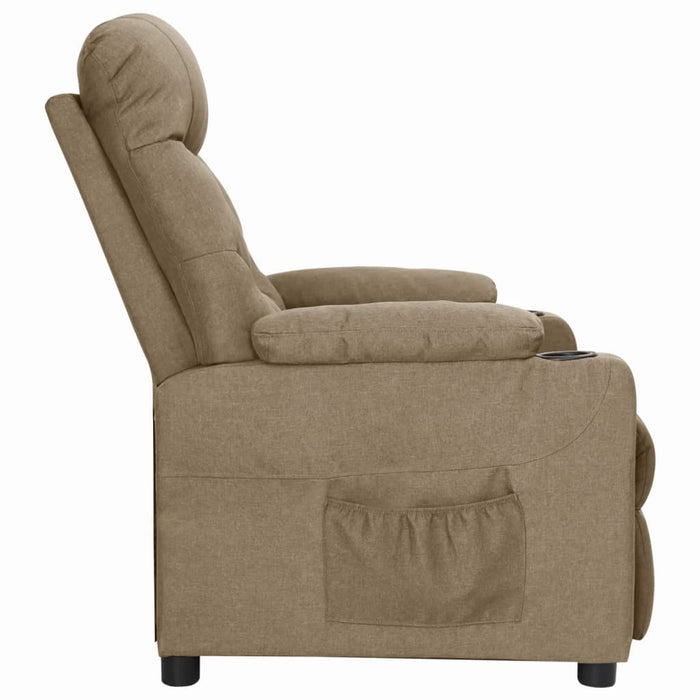 Fotoliu rabatabil, gri taupe, material textil WALTI