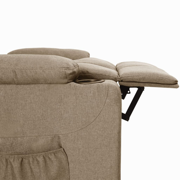 Fotoliu rabatabil, gri taupe, material textil WALTI