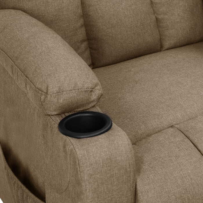 Fotoliu rabatabil, gri taupe, material textil WALTI