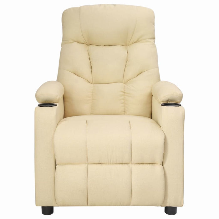 Fotoliu rabatabil, crem, material textil - WALTI WALTI