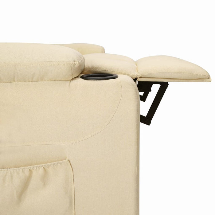 Fotoliu rabatabil, crem, material textil - WALTI WALTI