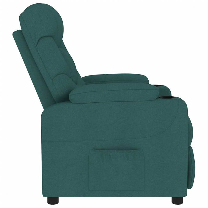 Fotoliu de masaj, verde închis, material textil WALTI