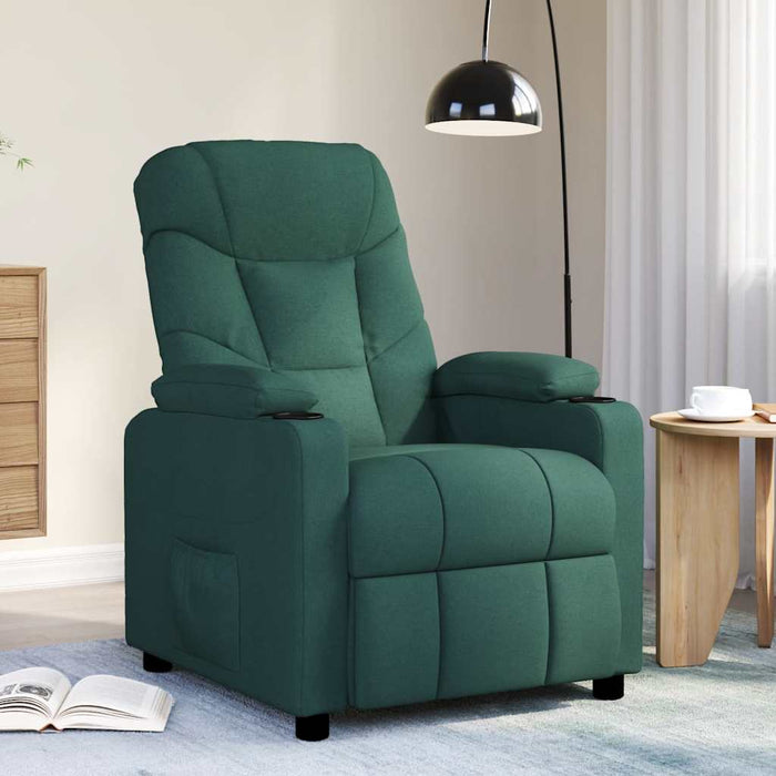 Fotoliu de masaj, verde închis, material textil WALTI
