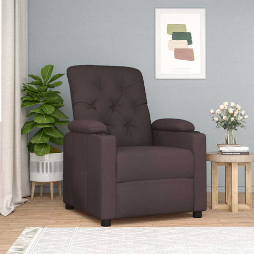 Fotoliu rabatabil, maro închis, material textil - WALTI WALTI