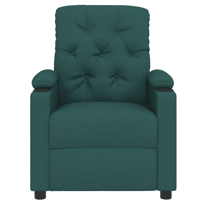 Fotoliu rabatabil, verde închis, material textil - WALTI WALTI