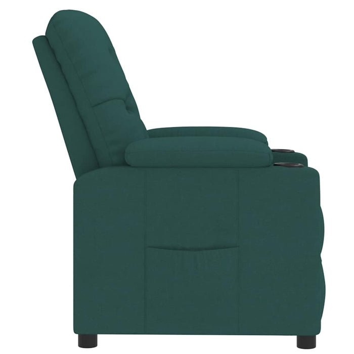 Fotoliu rabatabil, verde închis, material textil - WALTI WALTI