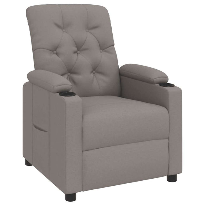 Fotoliu rabatabil, gri taupe, material textil - WALTI WALTI