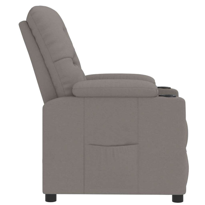 Fotoliu rabatabil, gri taupe, material textil - WALTI WALTI
