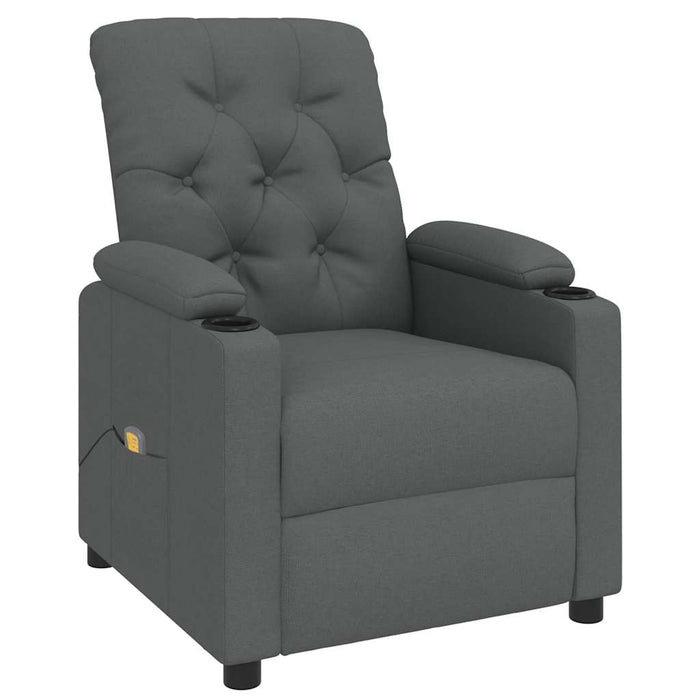 Fotoliu de masaj, gri închis, material textil WALTI