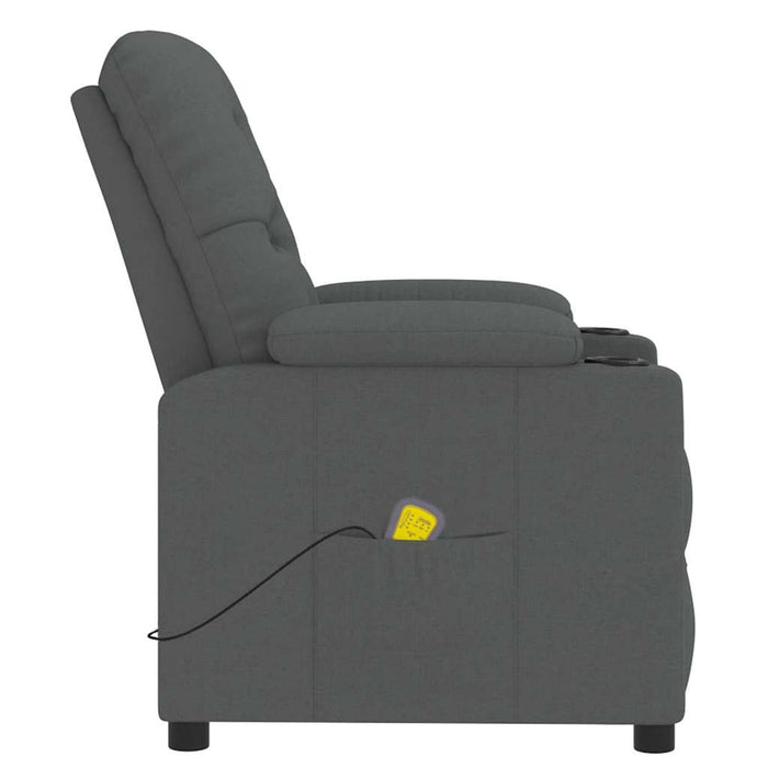 Fotoliu de masaj, gri închis, material textil WALTI