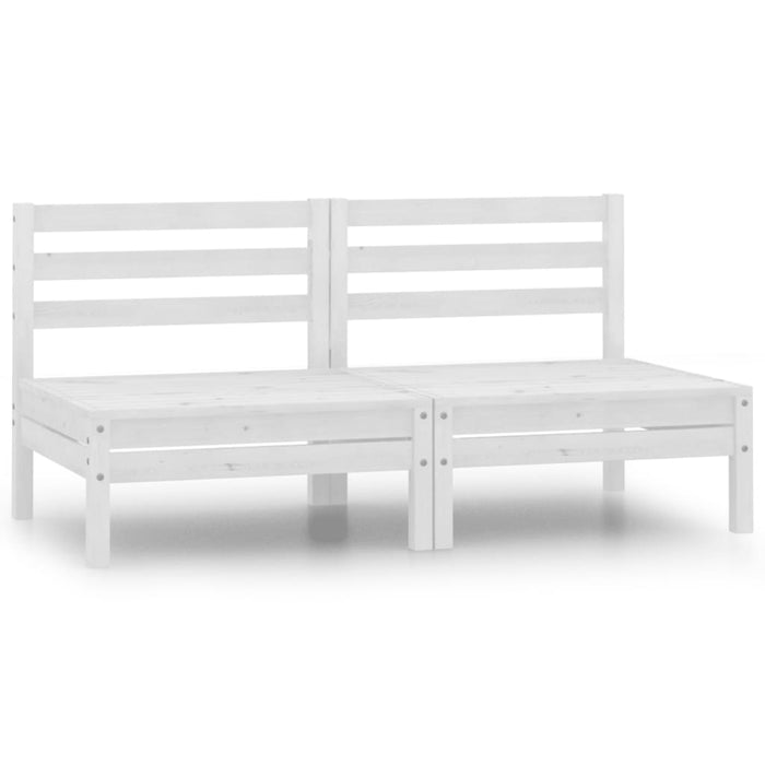 Set mobilier de grădină cu 2 locuri, alb, lemn masiv de pin - WALTI WALTI