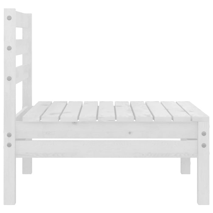Set mobilier de grădină cu 2 locuri, alb, lemn masiv de pin - WALTI WALTI