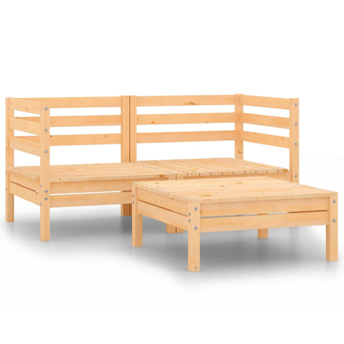 Set mobilier de grădină, 3 piese, lemn masiv de pin WALTI