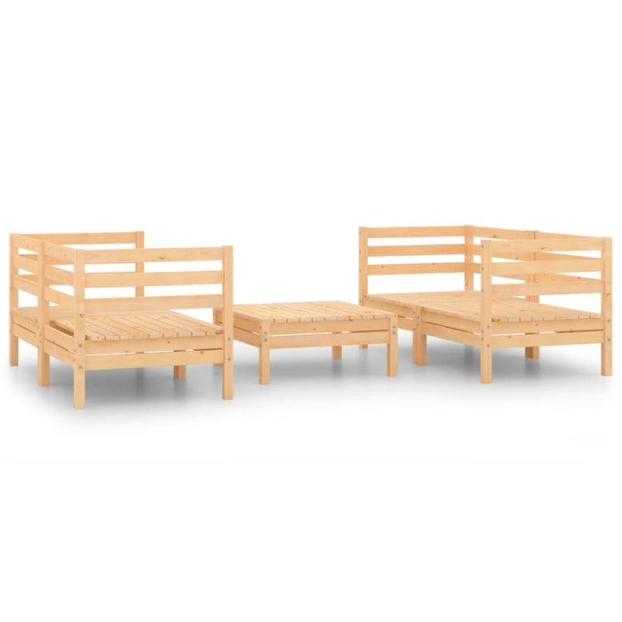 Set mobilier de grădină, 5 piese, lemn masiv de pin WALTI