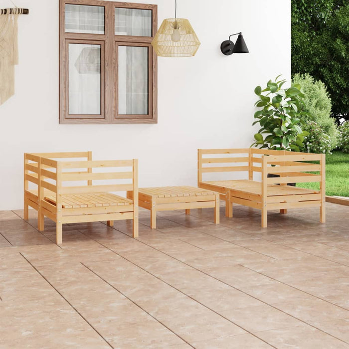 Set mobilier de grădină, 5 piese, lemn masiv de pin WALTI