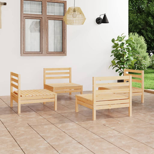 Set mobilier de grădină, 4 piese, lemn masiv de pin - WALTI WALTI