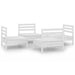 Set mobilier de grădină, 4 piese, alb, lemn masiv de pin - WALTI WALTI