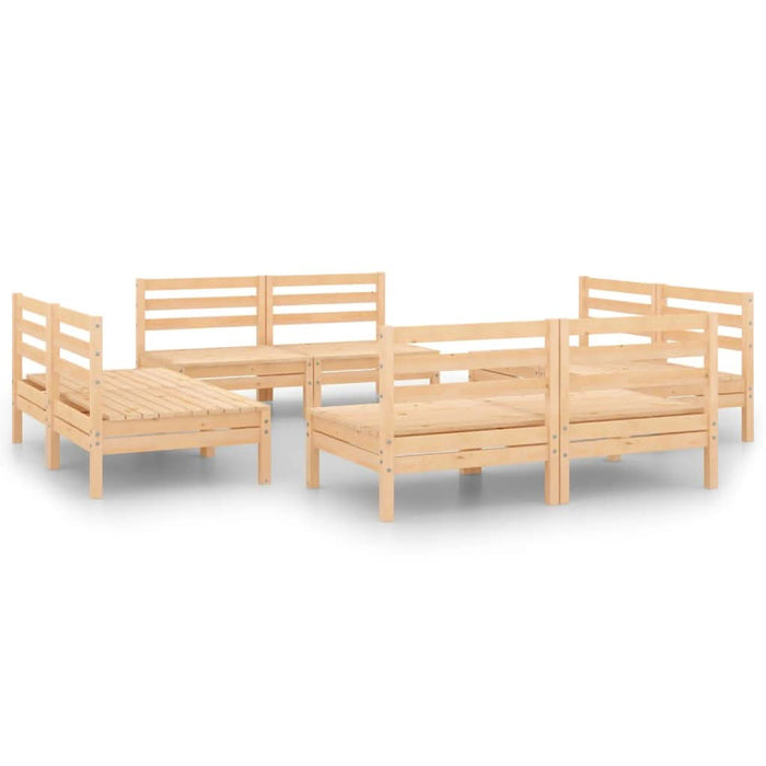 Set mobilier de grădină, 8 piese, lemn masiv de pin - WALTI WALTI