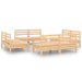 Set mobilier de grădină, 8 piese, lemn masiv de pin - WALTI WALTI