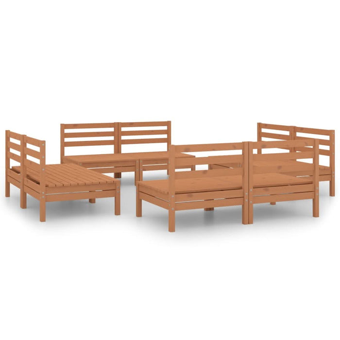 Set mobilier de grădină, 8 piese, maro miere, lemn masiv de pin - WALTI WALTI