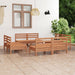 Set mobilier de grădină, 8 piese, maro miere, lemn masiv de pin - WALTI WALTI