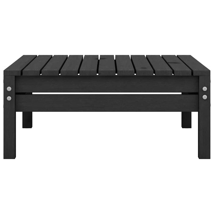 Set mobilier de grădină, 13 piese, negru, lemn masiv de pin WALTI