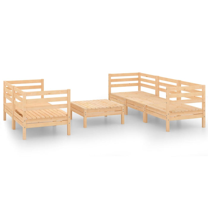Set mobilier de grădină, 6 piese, lemn masiv de pin - WALTI WALTI