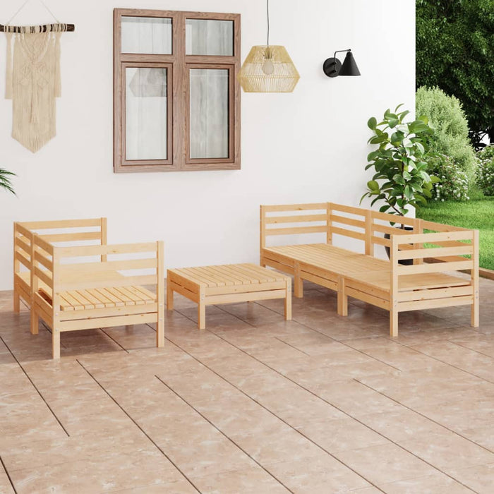 Set mobilier de grădină, 6 piese, lemn masiv de pin - WALTI WALTI