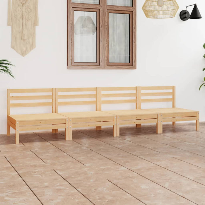 Set mobilier de grădină, 4 piese, lemn masiv de pin - WALTI WALTI