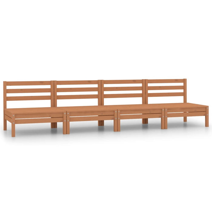 Set mobilier de grădină, 4 piese, maro miere, lemn masiv de pin - WALTI WALTI