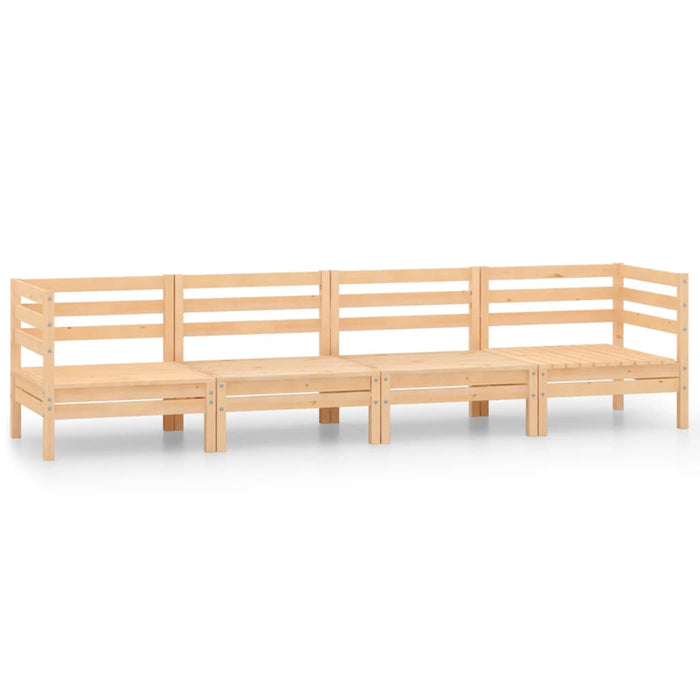 Set mobilier de grădină, 4 piese, lemn masiv de pin - WALTI WALTI