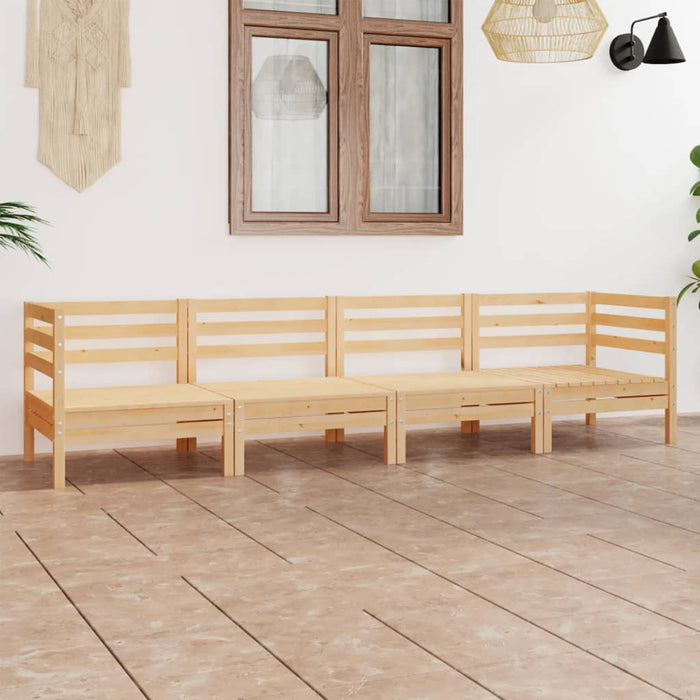 Set mobilier de grădină, 4 piese, lemn masiv de pin - WALTI WALTI