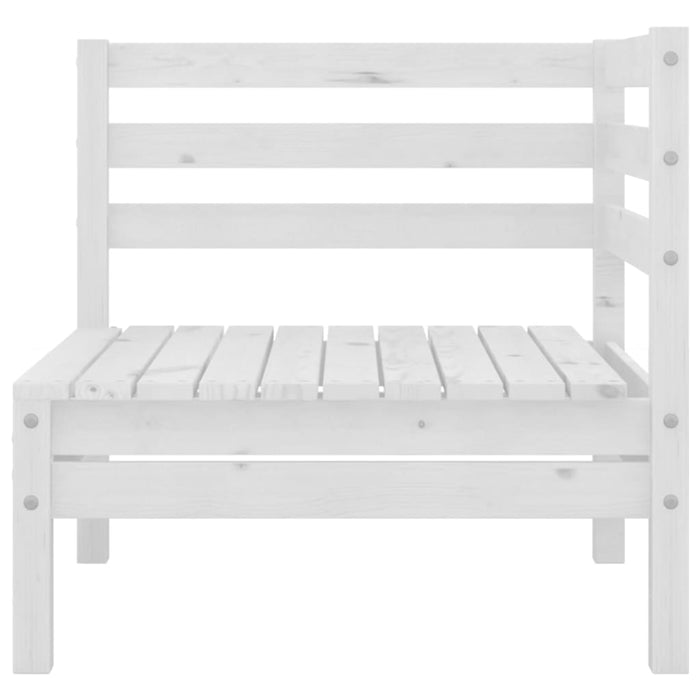 Set mobilier de grădină, 4 piese, alb, lemn masiv de pin - WALTI WALTI
