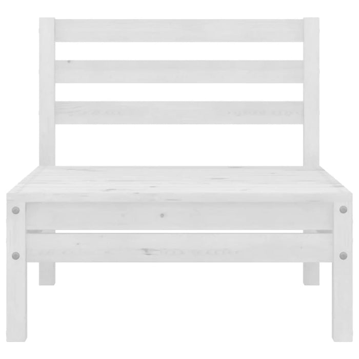 Set mobilier de grădină, 4 piese, alb, lemn masiv de pin - WALTI WALTI