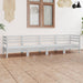 Set mobilier de grădină, 4 piese, alb, lemn masiv de pin - WALTI WALTI
