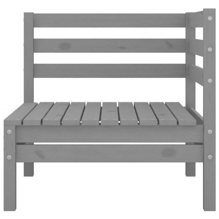 Set mobilier de grădină, 4 piese, gri, lemn masiv de pin - WALTI WALTI