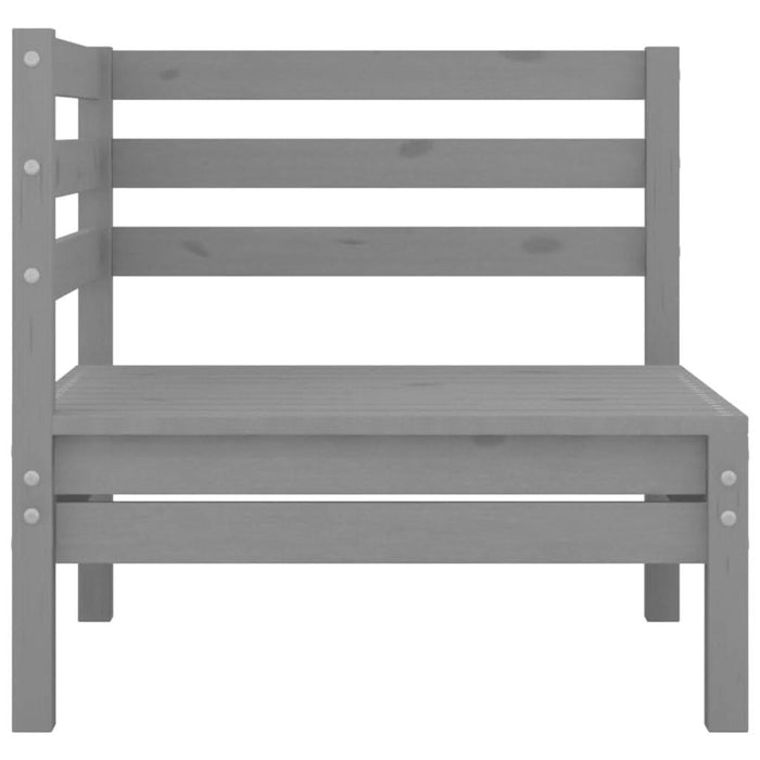 Set mobilier de grădină, 4 piese, gri, lemn masiv de pin - WALTI WALTI