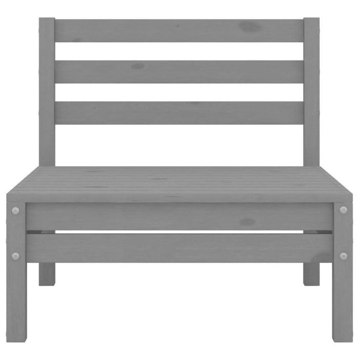Set mobilier de grădină, 4 piese, gri, lemn masiv de pin - WALTI WALTI