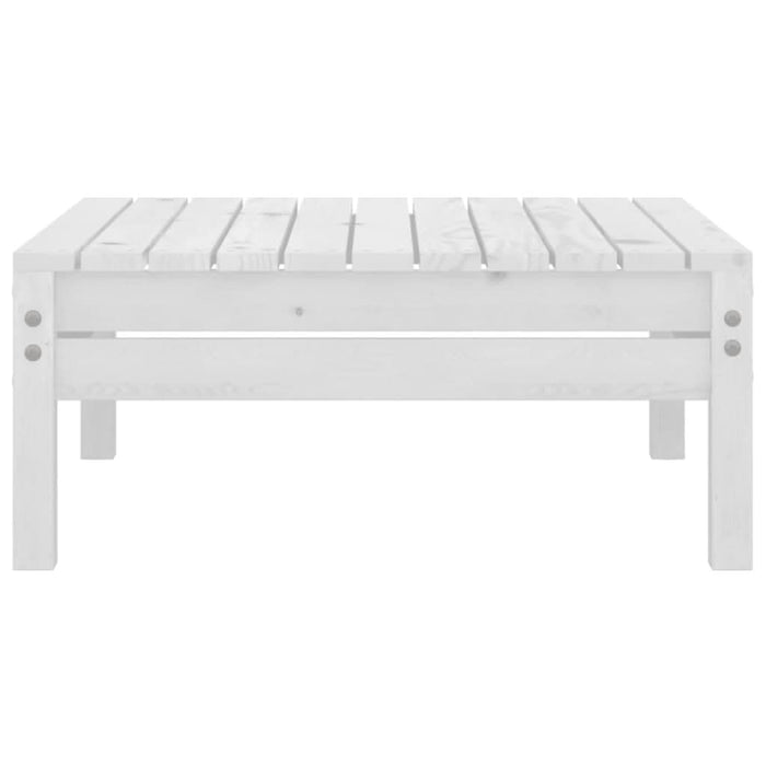 Set mobilier de grădină, 9 piese, alb, lemn masiv de pin - WALTI WALTI