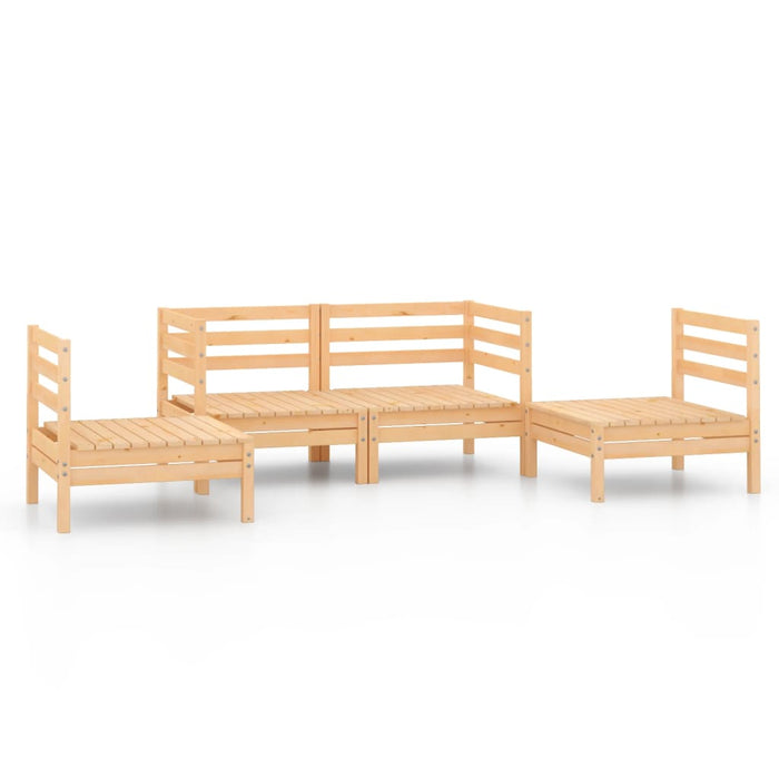 Set mobilier de grădină, 4 piese, lemn masiv de pin WALTI