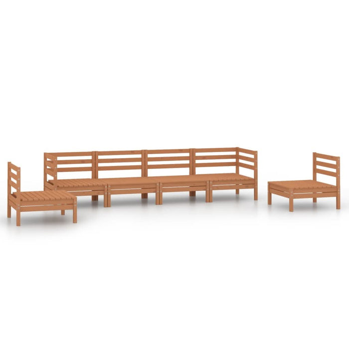 Set mobilier de grădină, 6 piese, maro miere, lemn masiv de pin - WALTI WALTI