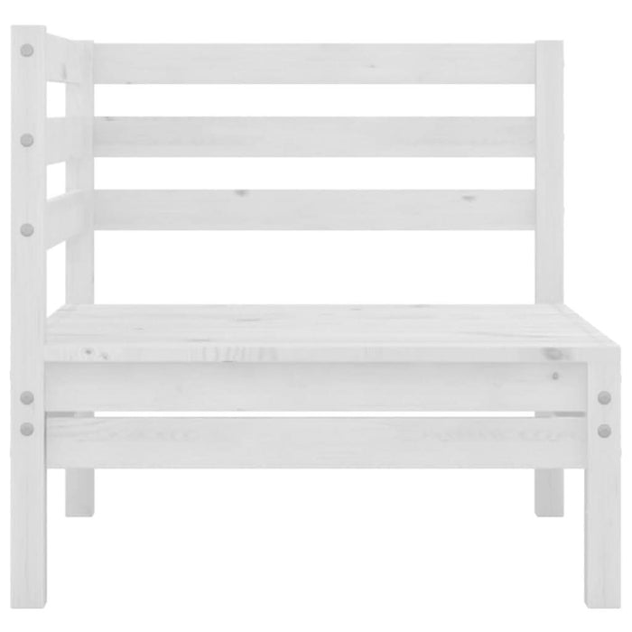 Set mobilier de grădină, 7 piese, alb, lemn masiv de pin - WALTI WALTI