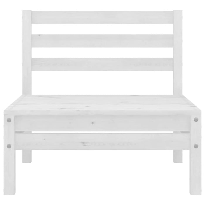 Set mobilier de grădină, 7 piese, alb, lemn masiv de pin - WALTI WALTI