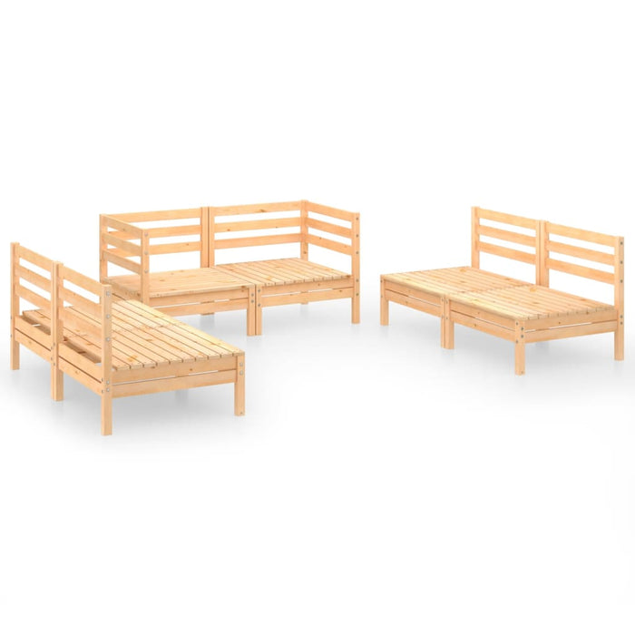 Set mobilier de grădină, 6 piese, lemn masiv de pin - WALTI WALTI