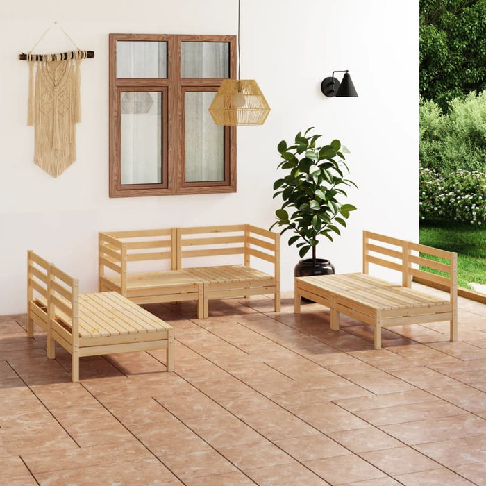 Set mobilier de grădină, 6 piese, lemn masiv de pin - WALTI WALTI