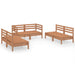 Set mobilier de grădină, 6 piese, maro miere, lemn masiv de pin - WALTI WALTI