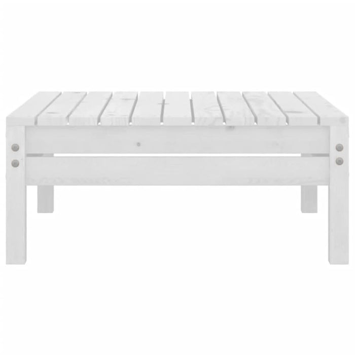Set mobilier de grădină, 7 piese, alb, lemn masiv de pin - WALTI WALTI