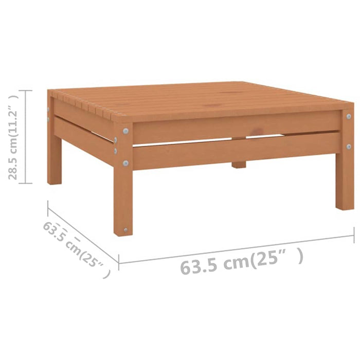 Set mobilier de grădină, 7 piese, maro miere, lemn masiv de pin WALTI