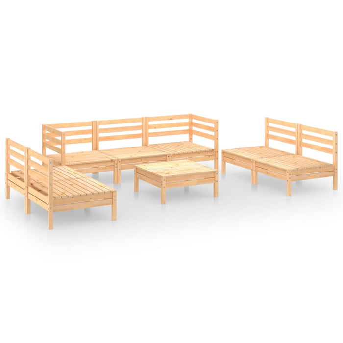 Set mobilier de grădină, 8 piese, lemn masiv de pin - WALTI WALTI